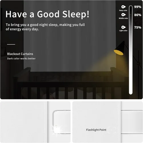 Vista 49 de Easy-Going - Cortinas opacas para dormitorio, aislamiento térmico sólido con ojales, cortinas de ventana para reducción de ruido, cortinas