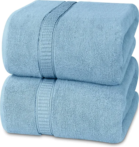 Vista 33 de Utopia Towels - Toalla de baño gigante, 2 unidades, 17.69 oz/yd2 (600 gsm), 100% algodón hilado en anillo, altamente absorbentes y de secado rápido