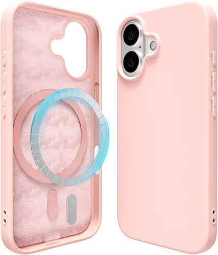 Vista 344 de oakxco Funda de silicona para iPhone 12 Pro Max, magnética, compatible con carga inalámbrica Magsafe, cubierta protectora de goma suave y delgada