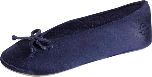 Vista 14 de isotoner - Zapatos satinados para bailarinas, con moño, suela de gamuza Ceniza