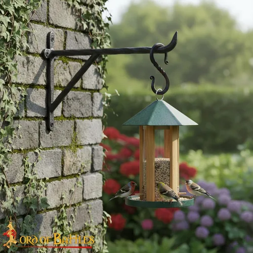 Vista 6 de Lord of Battles Viking Iron S Shaped Hook Set Iron Hanging Cooking Stand Camping Accessory Hand Forged Black Finish Functional Accessory