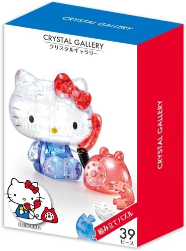 Vista 2 de Hanayama 39 piezas Crystal Gallery Sanrio Hello Kitty Teléfono 3D Puzzle