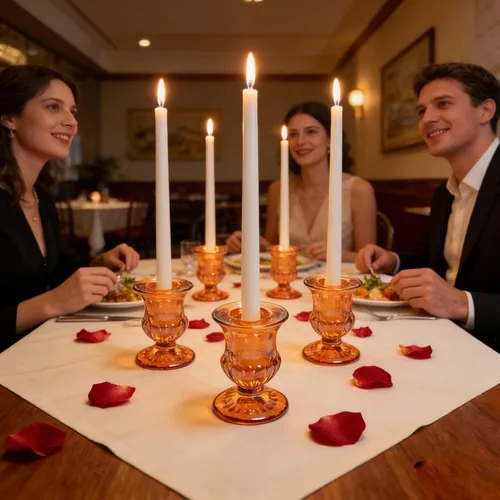 Vista 5 de 48 portavelas de vidrio transparente a granel, soportes pequeños de 2.5 pulgadas, elegantes centros de mesa para bodas, Navidad, día de San