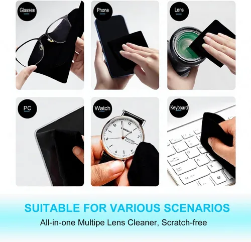 Vista 4 de Paquete de 2 paños de limpieza de microfibra para pantalla de MacBook Air/MacBook Pro de 15" y 16", protección contra marcas de teclado en pantalla