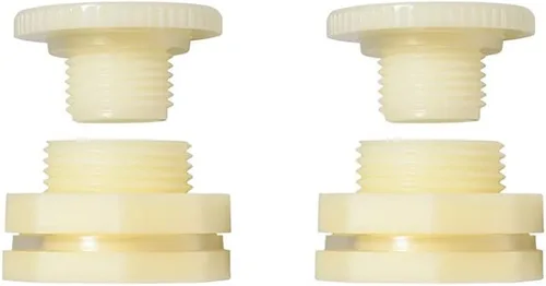 Quickun Adaptador de conector de tanque de agua de mamparo ABS de 1 pulgada con enchufes a granel de tubería (juego de 2)