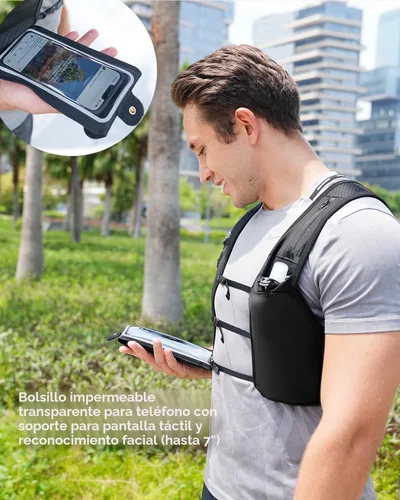 Vista 3 de Zelvot Chaleco para Correr para Mujeres y Hombres, Patente Original de EE. UU., Chaleco de Hidratación para Correr con Correas de Pecho Ajustables