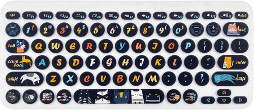 Vista 2 de Logitech K380/Pebble Keys 2 K380s - Funda de silicona para teclado multidispositivo, gato