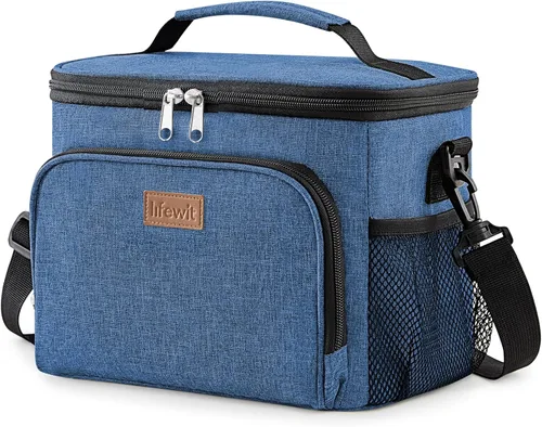 Vista 13 de Lifewit Lonchera reutilizable aislada para hombres, lonchera para mujeres, hielera portátil, congelable, suave, a prueba de fugas, con correa
