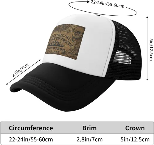 Vista 3 de Game Ouija Board Pattern Logo(1) Baseball Cap Women's Men Denim Hats Adjustable Mesh Casquette