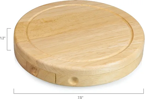 Vista 10 de Toscana - A Picnic Time Brand Brie - Juego de tablas de cortar y herramientas para queso, tamaño único, madera de goma