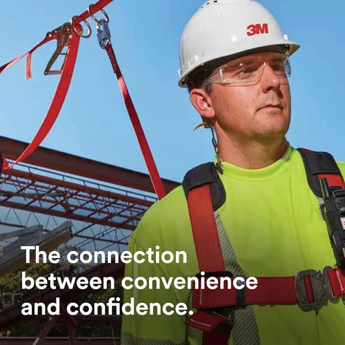 Vista 3 de 3M Protecta 3100403 Lifeline Rebel 3100403 - Malla de 6 pies (59.1 ft), gancho a presión de acero y mosquetón, negro/rojo