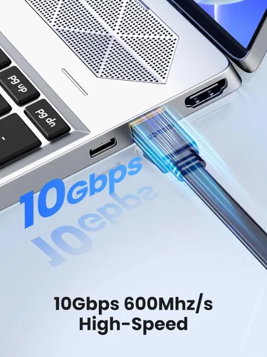 Vista 2 de UGREEN Cable Ethernet Cat 7, cable Ethernet de 3 pies con alta velocidad de 10 Gbps, alambre de cobre 100% puro y conectores chapados en oro, diseño