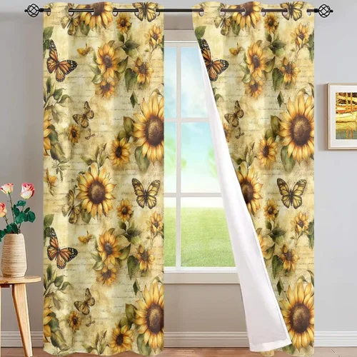 Vista 23 de FUSURIRE Abstract Geometry Print Window Curtain Panels 63 inch Long, Native American Western Window Treatment Grommet Room Darkening Curtains