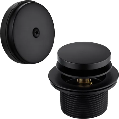 Vista 9 de BESTILL Kit de conversión de desagüe de bañera con punta de punta con placa frontal de desbordamiento, oro cepillado