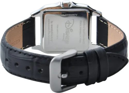 Vista 2 de Disney Reloj analógico cuadrado de cuarzo para adultos Negro Reloj cuadrado Mickey