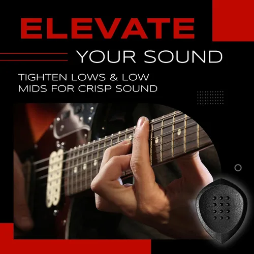 Vista 5 de Acoustik Attak STEALTH Púa de Guitarra Estructurada - Púas de Guitarra Biseladas Pequeñas, Tono Único (Paquete de 10, Negro)