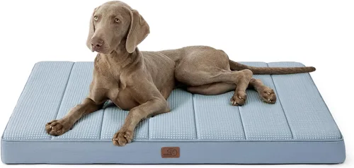 Vista 42 de Bedsure - Cama grande para perros para jaula - Camas planas y cómodas para mascotas con funda extraíble y lavable, alfombrilla ortopédica de espuma