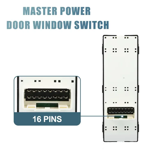 Vista 6 de X AUTOHAUX Interruptor de ventana de puerta de potencia principal AUTODOWN para Hyundai Elantra 2011 2012 2013 2014 2015 No.93570-3X000 lado