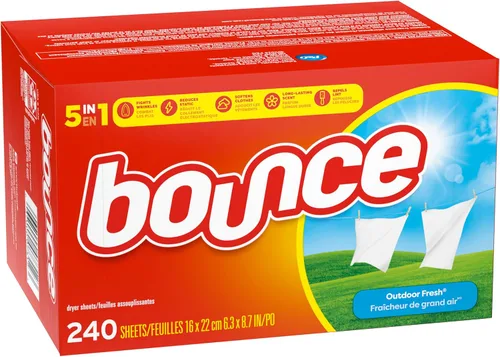 Vista 10 de Bounce Hojas suavizantes de tela, aroma fresco al aire libre, 240