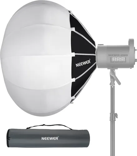 Vista 10 de NEEWER Caja de luz de linterna de 26 "/65 cm, difusor de luz de liberación rápida 360° Bowens Mount Softbox con aleación de nailon ligero para RGB