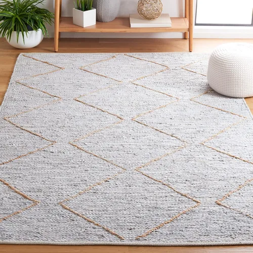 Vista 9 de SAFAVIEH Vintage Leather Collection - Alfombra de pasillo de 2 pies 3 pulgadas x 9 pies, gris claro y natural, hecha a mano moderna y rústica, ideal