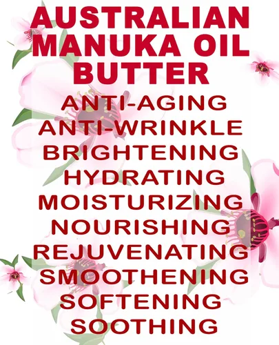 Vista 6 de MANUKA MANUKA MANUKA VIRGEN CRUDA Australiana SIN REFINAR para la cara, el cuerpo, el cabello. Piel seca, manos agrietadas con manteca de cacao