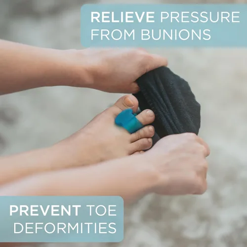 Vista 3 de Mind Bodhi - Separadores de dedos de un solo bucle, paquete de 4: corrigen juanetes y restauran los dedos de los pies a su forma original
