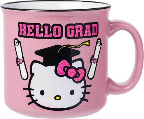 Vista 18 de Silver Buffalo - Taza grande de cerámica estilo cámper de Sanrio Hello Kitty y sus amigos con patrón a cuadros, 20 onzas