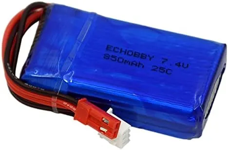 7.4V 2S 850mAh 25C LiPO Batería JST Plug para FPV Drone RC Modelo Avión Helicóptero