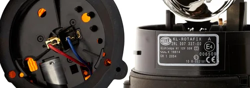 Vista 5 de HELLA 007337001 KL Rotafix - Luz de advertencia de baliza de montaje fijo, patrones giratorios, 12 V, ámbar