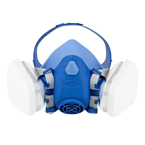 Parcil Safety UltraSeal - Máscara respiradora reutilizable grande de media cara | Aprobado por NIOSH | Protección OV/P95, cartuchos de bayoneta