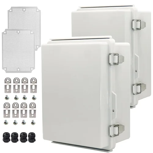 Vista 28 de Caja Eléctrica Impermeable para Exteriores Caja de Conexiones Resistente a la Intemperie IP67 Carcasa de Plástico ABS Caja de Proyecto