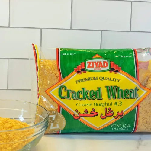Vista 4 de Ziyad Trigo agrietado, bulgur grueso número 3, relleno de pan perfecto para pan rallado, avena, tabuli, kibeh, curry, 32 onzas