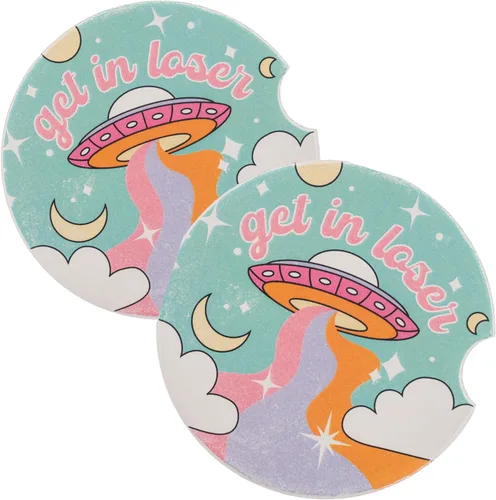 Vista 7 de Karma Gifts - Juego de 2 posavasos para automóvil, diseño de vaquero