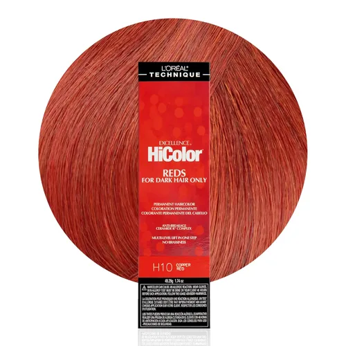 L'Oréal Technique HiColor Reds Permanent Hair Color - Lifts Dark Hair in One Step, No Brassiness, Rich, Smooth Creme Formula, Intense, Long-Lasting