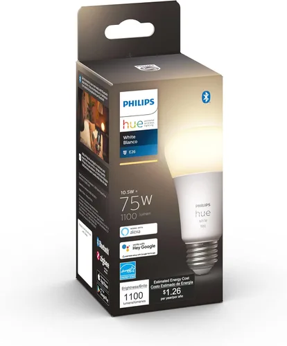 Vista 7 de Philips Hue Interruptor de atenuación inteligente con control remoto + bombilla inteligente Philips Hue A19 de lúmenes medianos (1100 lúmenes)