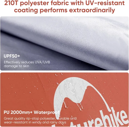 Vista 3 de Naturehike Tienda de campaña para 2/3 personas, doble capa, fácil instalación instantánea, impermeable PU2000 mm, 54 MPH resistencia al viento, UPF