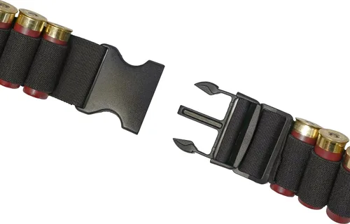 Vista 2 de 50 Bandolier de escopeta de capacidad redonda 12, soporte de carcasa de calibre 20 con hebilla de liberación rápida - Cinturón ajustable de tiro