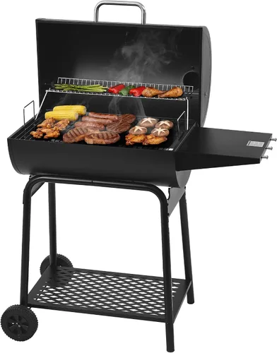 Royal Gourmet CC1830 - Parrilla de carbón de 28 pulgadas, mesa auxiliar