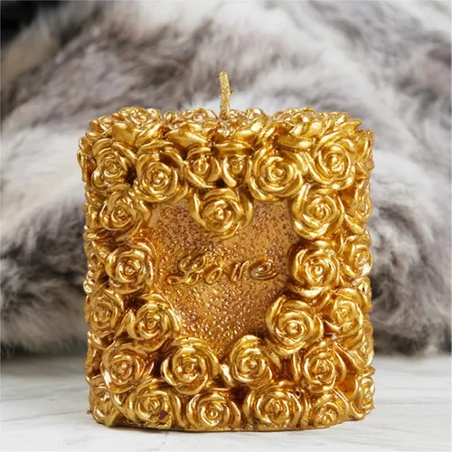 Vista 7 de Molde de vela de cono de pino cilíndrico 3D, molde de jabón de arcilla de silicona para hacer velas de cera de abeja de cera de soja hechas a mano