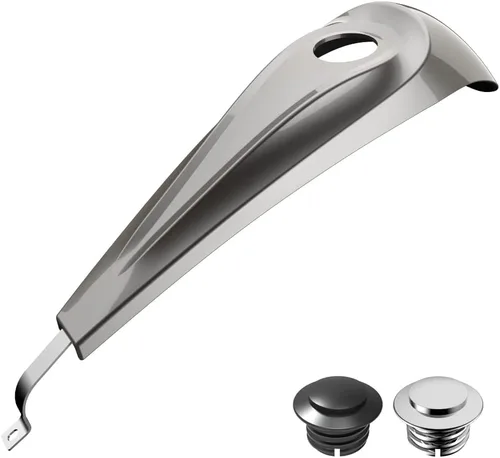 Vista 35 de Consola de tanque de perfil bajo para Harley Touring 2008+, whisky ámbar, panel de combustible de tablero liso y tapa de tanque de gasolina cromada