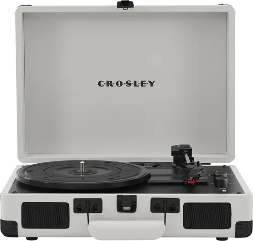 Vista 25 de Crosley CR8005F-GF Cruiser Plus - Tocadiscos de vinilo vintage de 3 velocidades con Bluetooth y maleta con altavoces integrados, diseño floral