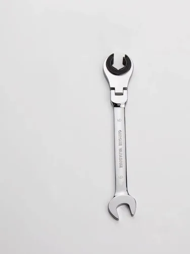 Vista 21 de FLZOSPER 11mm Tuerca de Tubo Fijo Métrica, Llave de Engranaje de Cabeza Flexible, Llave de Combinación de Trinquete Fija
