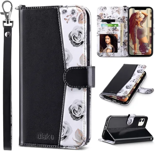 Vista 13 de ULAK Funda de piel sintética compatible con iPhone 11 con tarjetero y cierre magnético con función atril, a prueba de golpes, para iPhone 11 de 6.1
