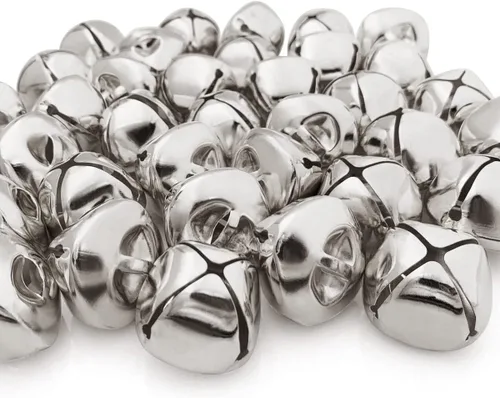 Vista 15 de Campanas de Cascabel de 1 Pulgada/25mm de Metal para Manualidades, para Regalos de Decoración de Fiesta de Navidad de Vacaciones, Boda, Proyectos