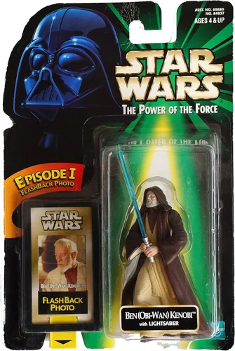 Star Wars Power of the Force Obi Wan Kenobi Flashback Foto con sable de luz