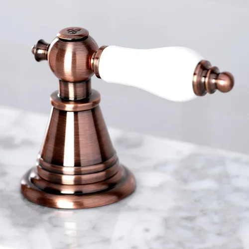 Vista 2 de Kingston Brass FSC197PLAC - Grifo de baño clásico inglés, 8 x 5.19 x 6, cobre antiguo