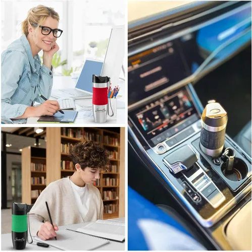 Vista 10 de INVINCEA - Vaso térmico de acero inoxidable aislado al vacío de 16 onzas, taza de viaje para café de doble pared, reutilizable, a prueba