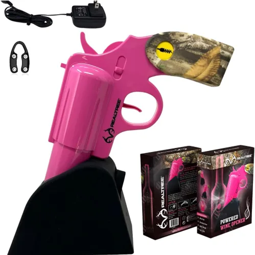 Vista 12 de Abrebotellas de vino eléctrico con forma de pistola Realtree® - Abre tu botella de vino rápidamente con este nuevo sacacorchos, gran regalo