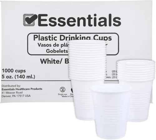 Vista 10 de Essentials Healthcare Products Vasos de plástico para beber – Caja completa de 1000 tazas – Vasos azules desechables de 5 onzas para bebidas frías
